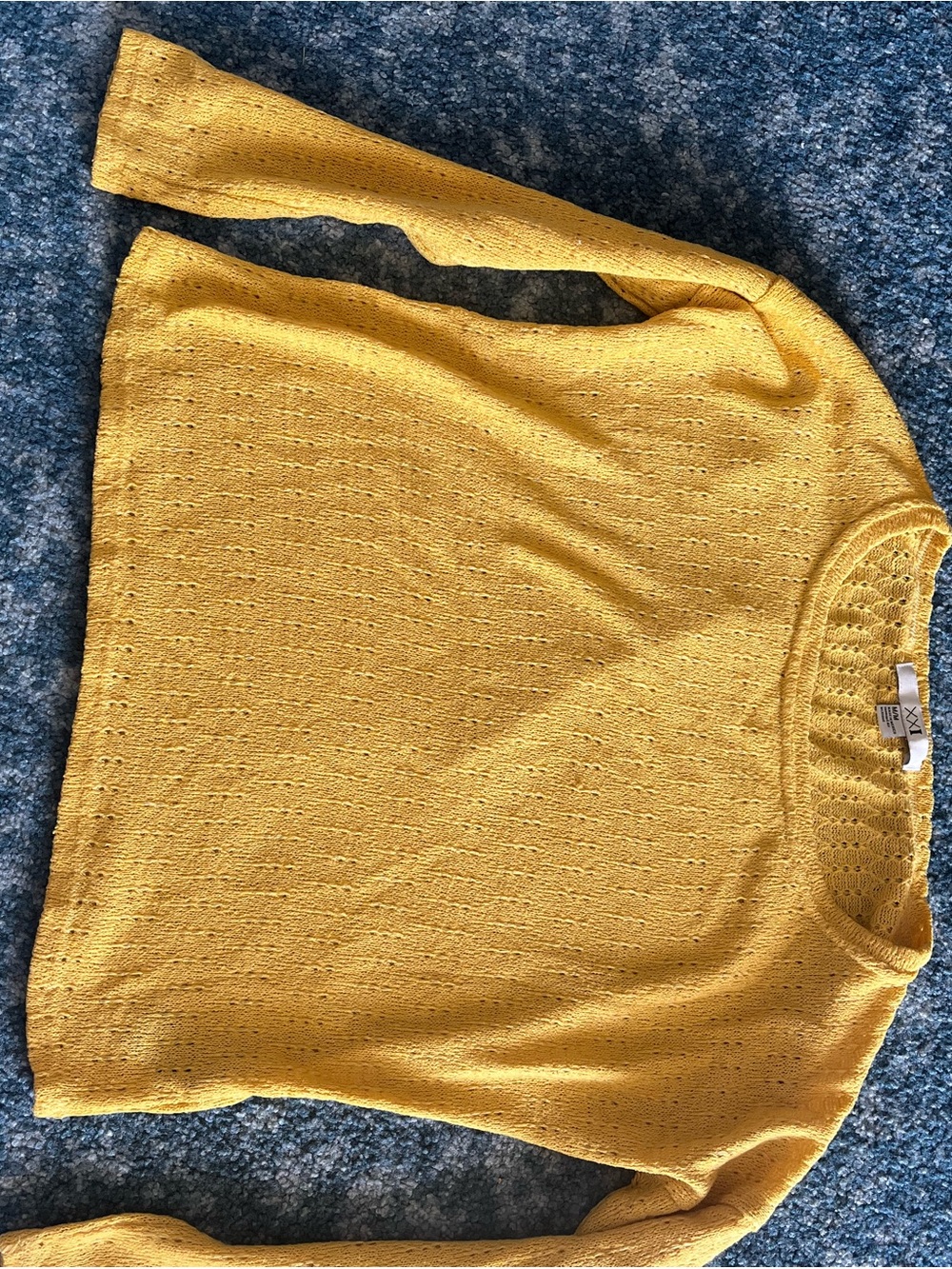 XXI Mustard Lightweight Knit Scoop Neck Sweater